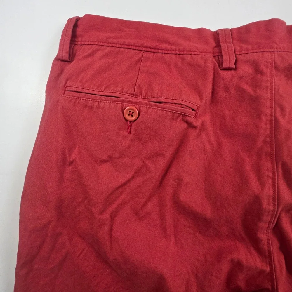 J.Crew Chino Shorts Mens 35 Red Classic Fit Preppy Style Cotton Summer Fashion